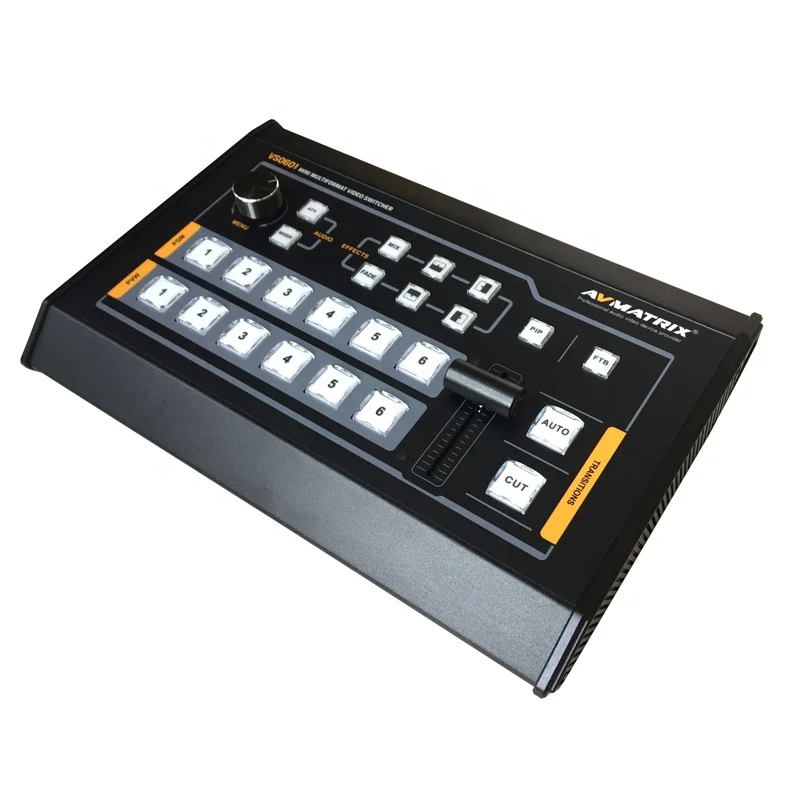 AVmatrix Mini 6-Channel SDI for HDMI Video Switcher Mixer PGM/Multiview Output