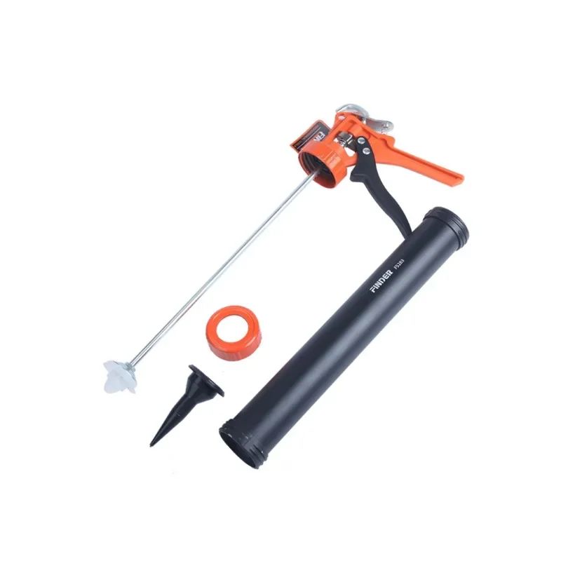 1pc 9 Inches Caulking Tool Kit Silicone Handheld Caulking Gun with Multifunction Grout Scraper and Caulk Nozzle Finisher Sealant