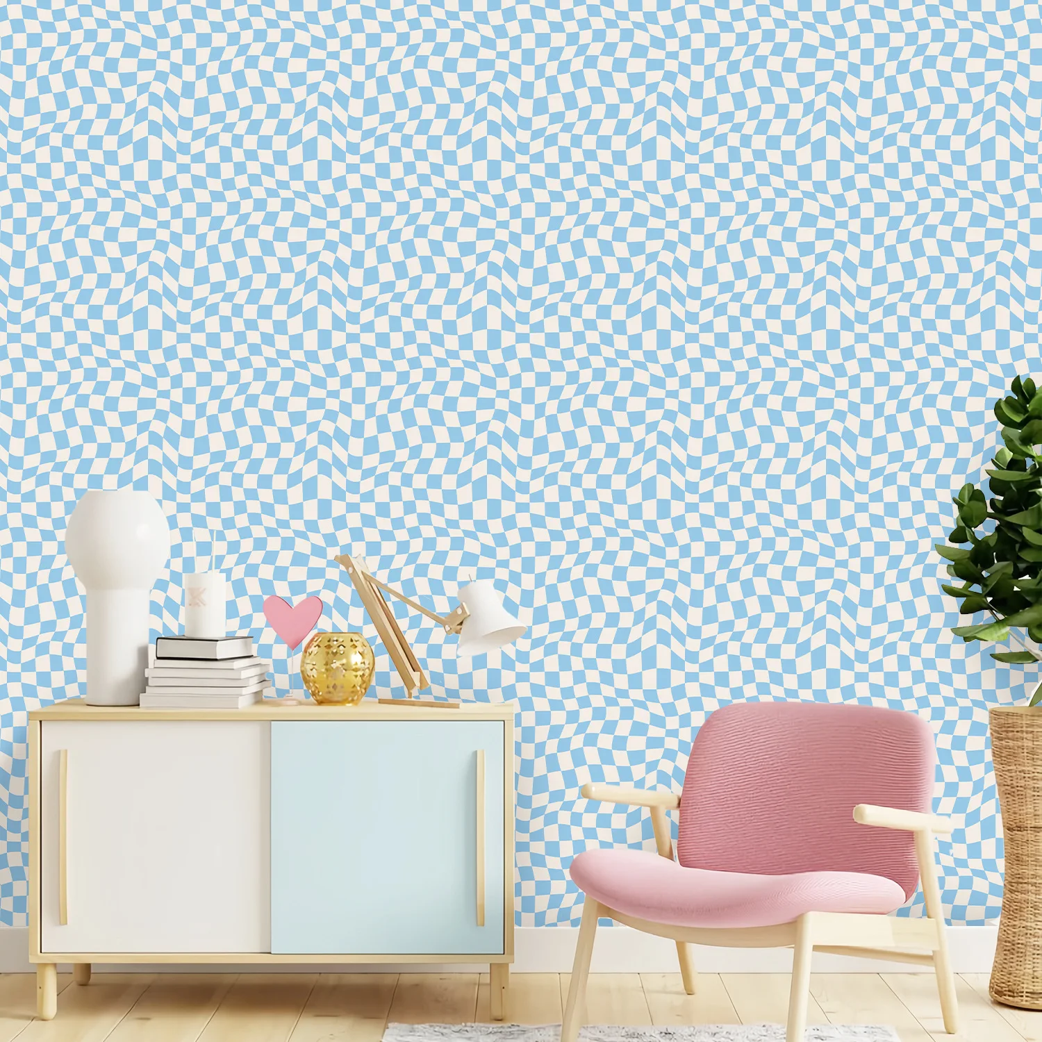 Checkerboard Textured Wallpaper Classic Furniture Stickers Wall Stickers Waterproof Removable Bedroom Home Decor Wall Paper