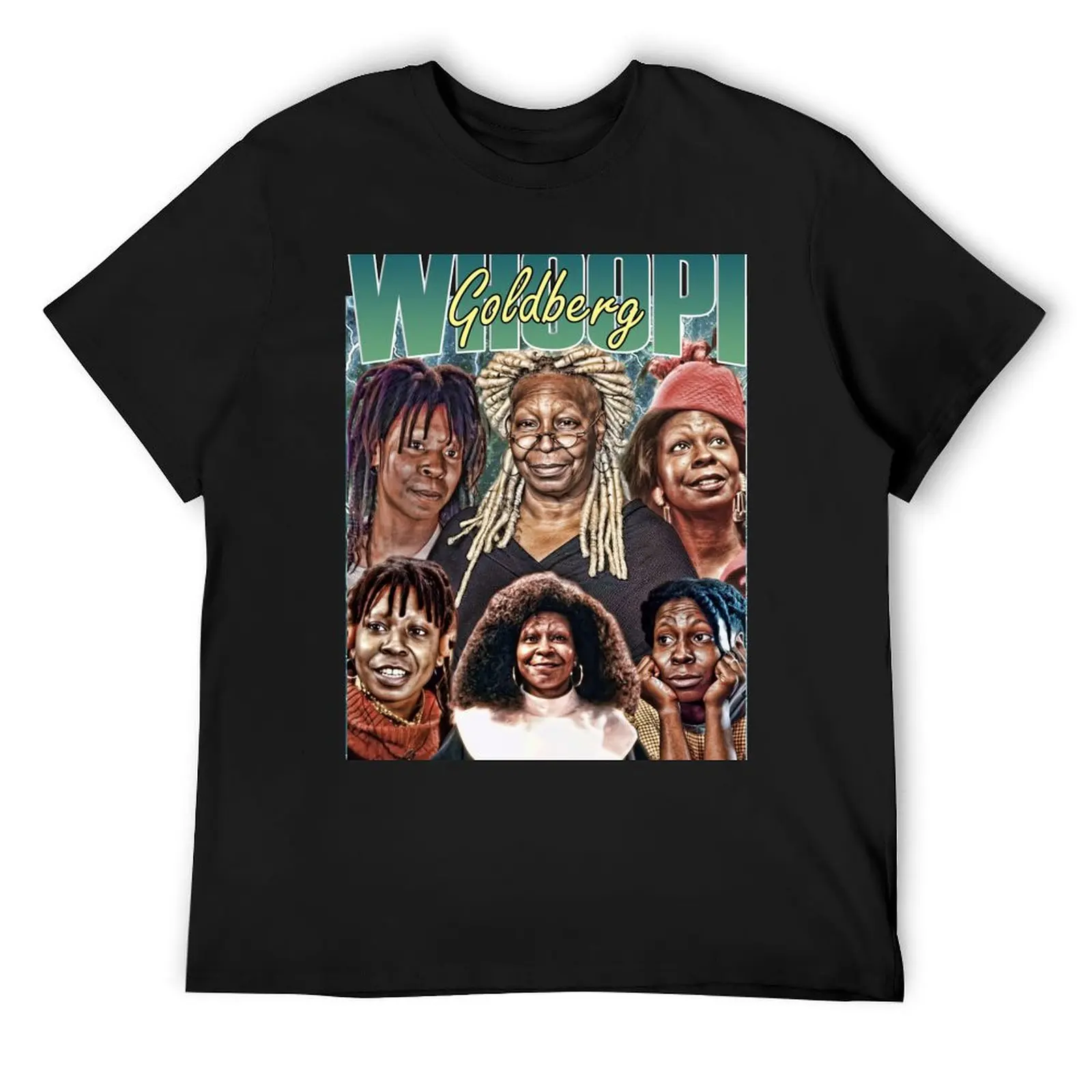 Whoopi Goldberg Tribute Homage Classic Bootleg T-Shirt anime sports fans sweat oversized men workout shirt