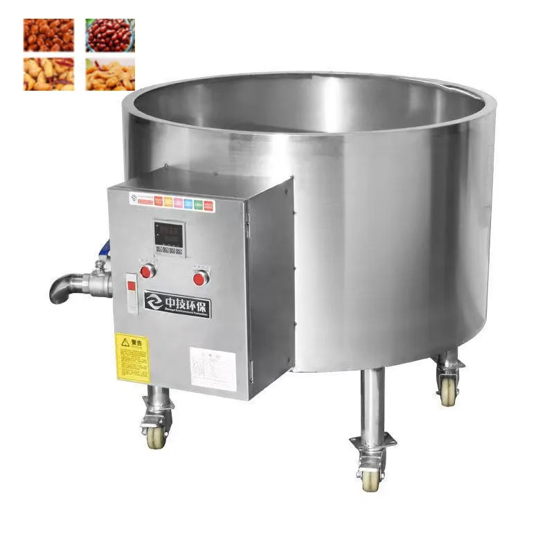 Commercial Gas Electric Fryer Stainless Steel Automatic Fryer Fried Peanut Rice Fish Fried Chicken Potato Chips Fryer