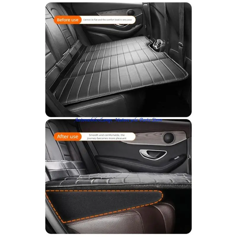 H7BD Car Cushion With Removable Cover Sponge Filled Cushion Flattening The Car Rear Seats Fatigue Relief Leveling Pad
