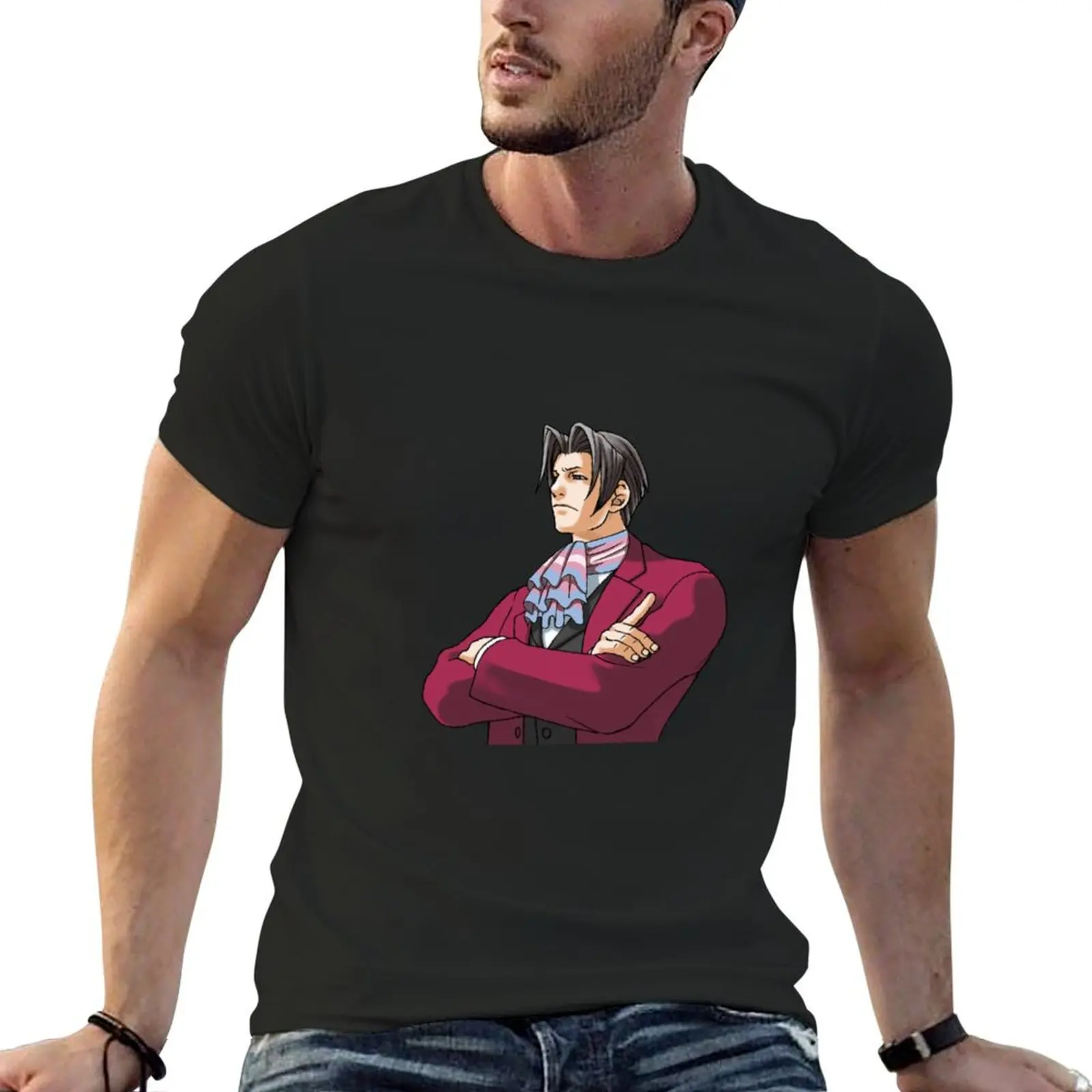 Miles Edgeworth Trans Pride T-Shirt plus sizes vintage graphic tee plus size clothes mens designer clothes