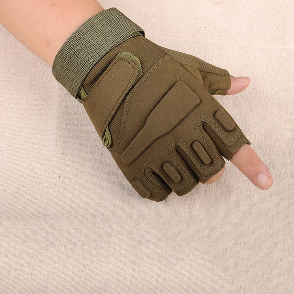 Fleece Gloves Cycling Half Finger Shockproof Breathable Fitness Gym Gloves Premium Anti Sweat