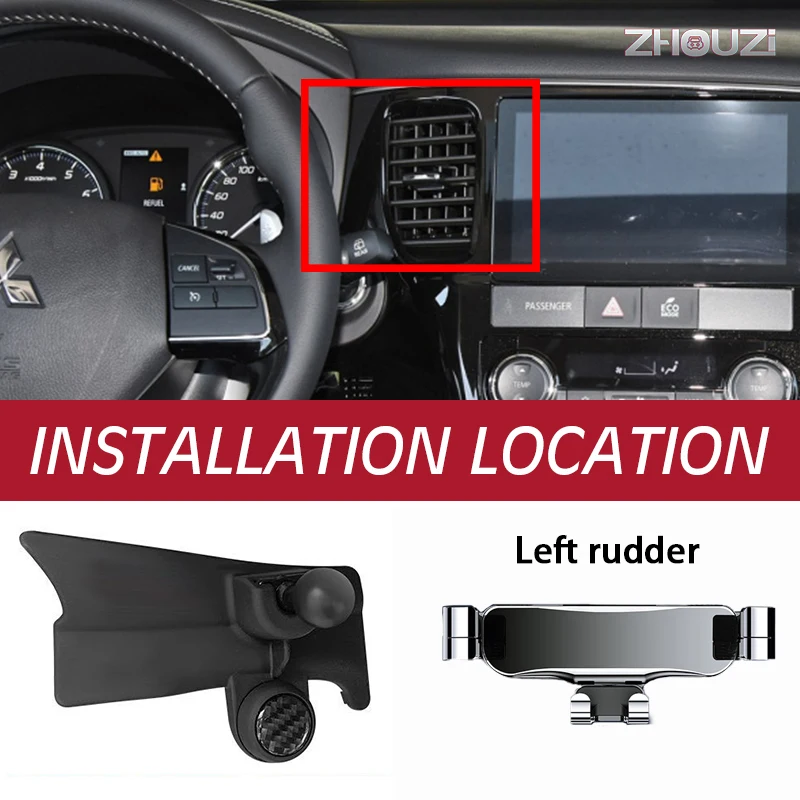 Car Mobile Phone Holder For Mitsubishi Outlander 2016-2022 Air Vent Mounts Stand GPS Gravity Navigation Bracket Car Accessories