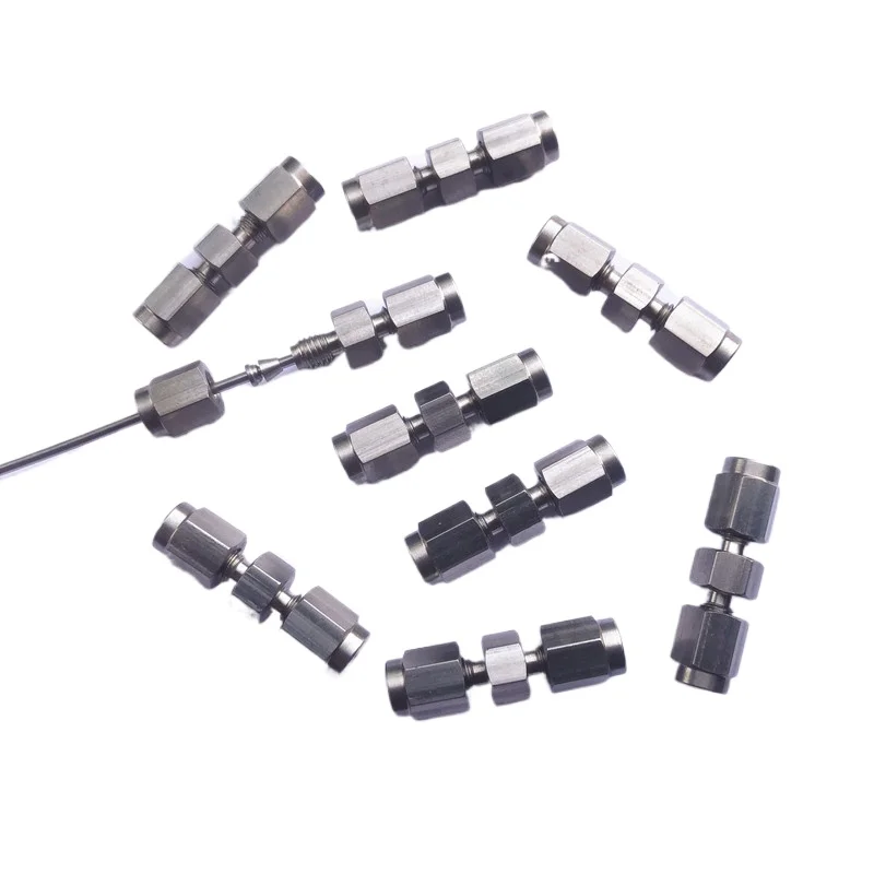 

Gas Chromatography 1/16 Two-way Connector Double Card Sleeve Two-way Stainless Steel Straight-through 1.6 Chromatography Pipeli