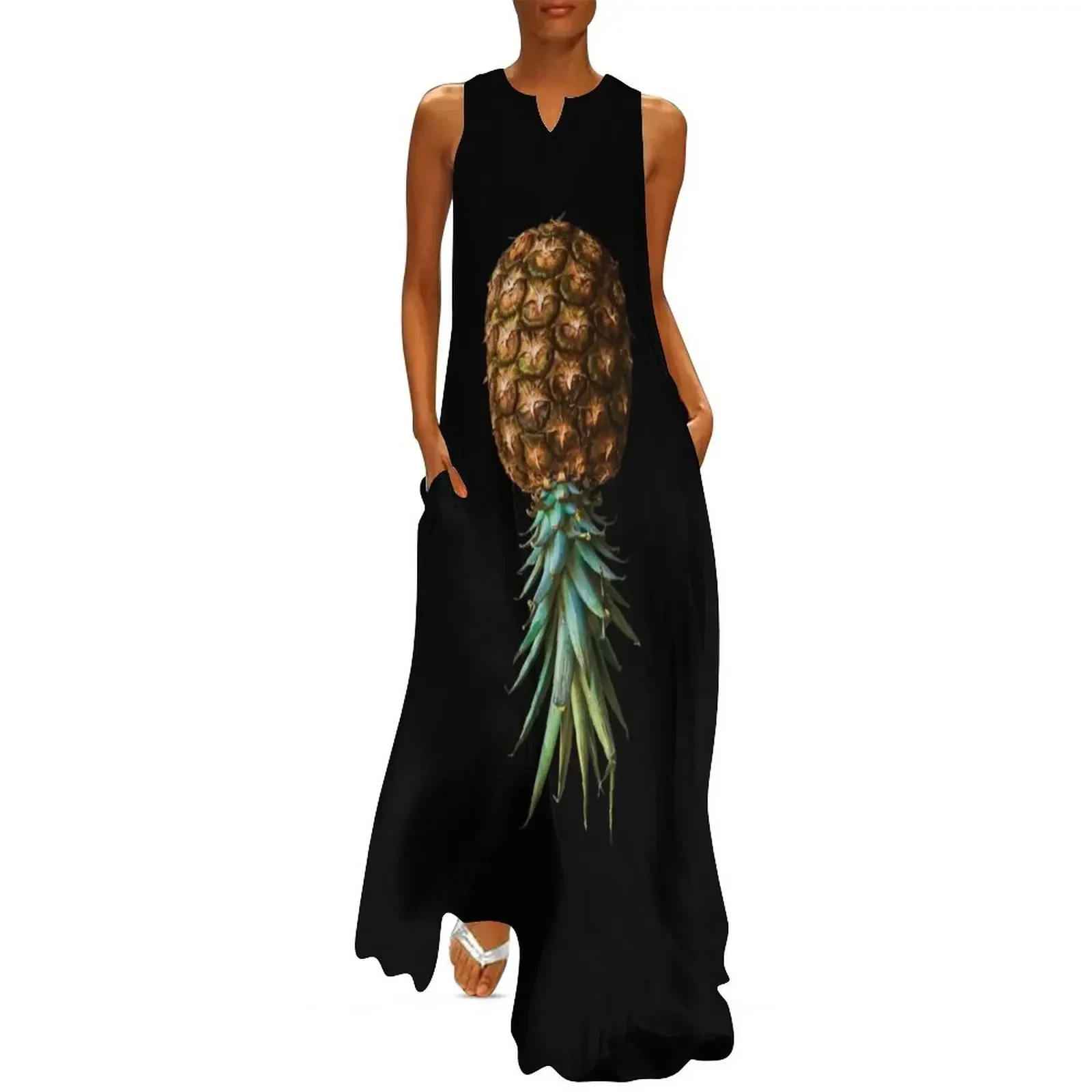 

pineapple seamless pattern Long Dress summer dress women 2025 Woman's evening dress party dresses women purple