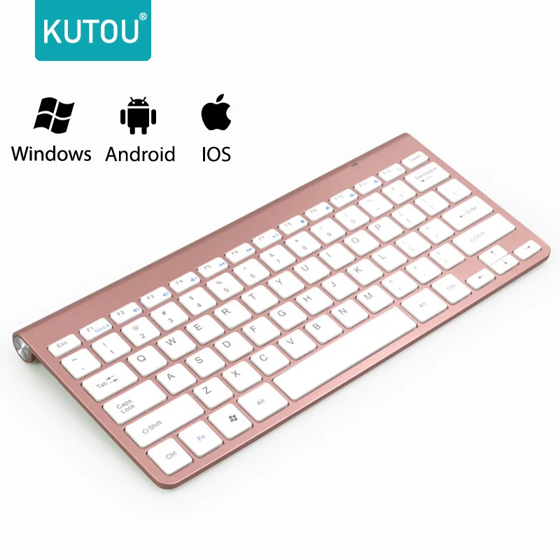 

KUTOU 2.4G Wireless Keyboard Portable Ultra Slim Mute Mini Keyboard For Notebook Laptop Mac Desktop PC Computer Smart TV PS4