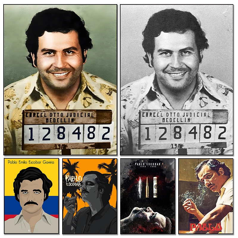 Pablo Emilio Escobar colombian Narcos Actot Legend Poster Poster Prints Wall Art Canvas Painting Picture Photo Room Home Decor