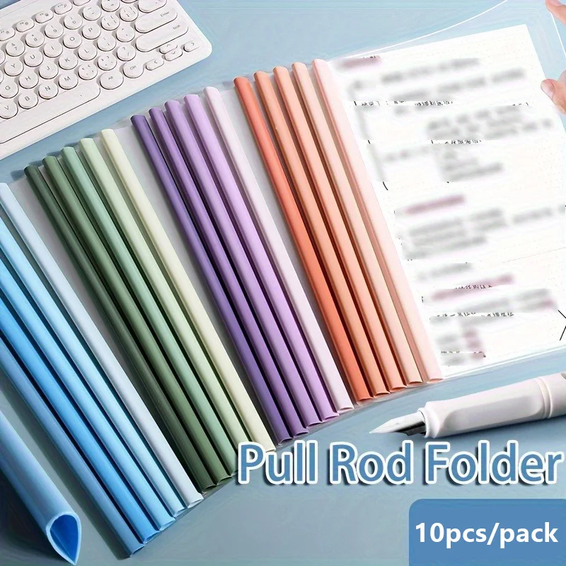 

10 шт. зажимов для тросиков с градиентным цветом | Цветные папки, прозрачная обложка для отчетов, L-образная папка для документов, изготовленная из полипропилена