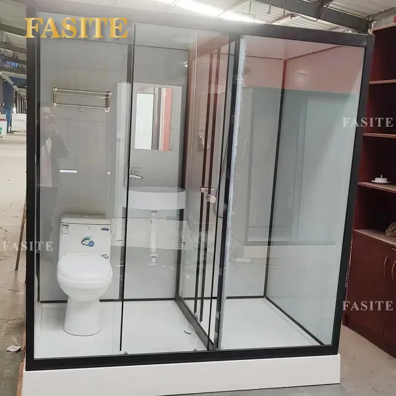 For Integrated Bathroom Push-pull Shower Room Dry and Wet Separation Bath Enclosure Space Saving Modern Design Easy