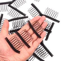 50-100Pcs/Lot Lace Black Beige Brown Color 7Teeth Wig Combs Hair Clips for Wigs Lace Cap And Hair Extension Accessories