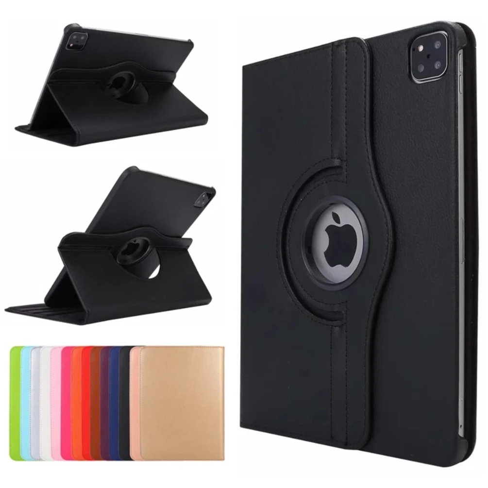 100pcs For iPad Air 2 Air 1 Case Cover 7 8 9th 10.2inch Tablet Cases 360 Degree Rotating PU Leather Smart Case for IPad 3 4 5