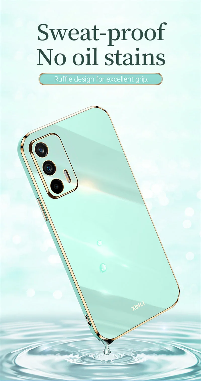 Realme GT RealmeGT 5G RMX2202 حافظة 6D تصفيح لامعة لينة سيليكون بولي يوريثان الغطاء الخلفي جراب هاتف ل Realme GT RealmeGT 5G RMX2202 #5