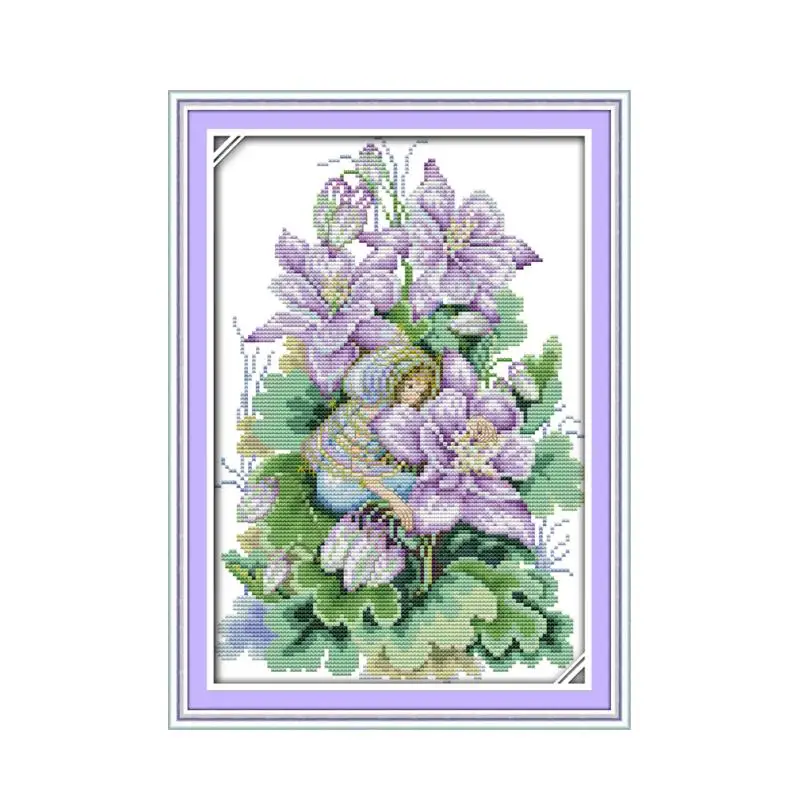 

Набор для вышивки крестом «Магнолия», цветок, 14 карат, ткань с принтом, холст, вышивка, сделай сам, рукоделие ручной работы