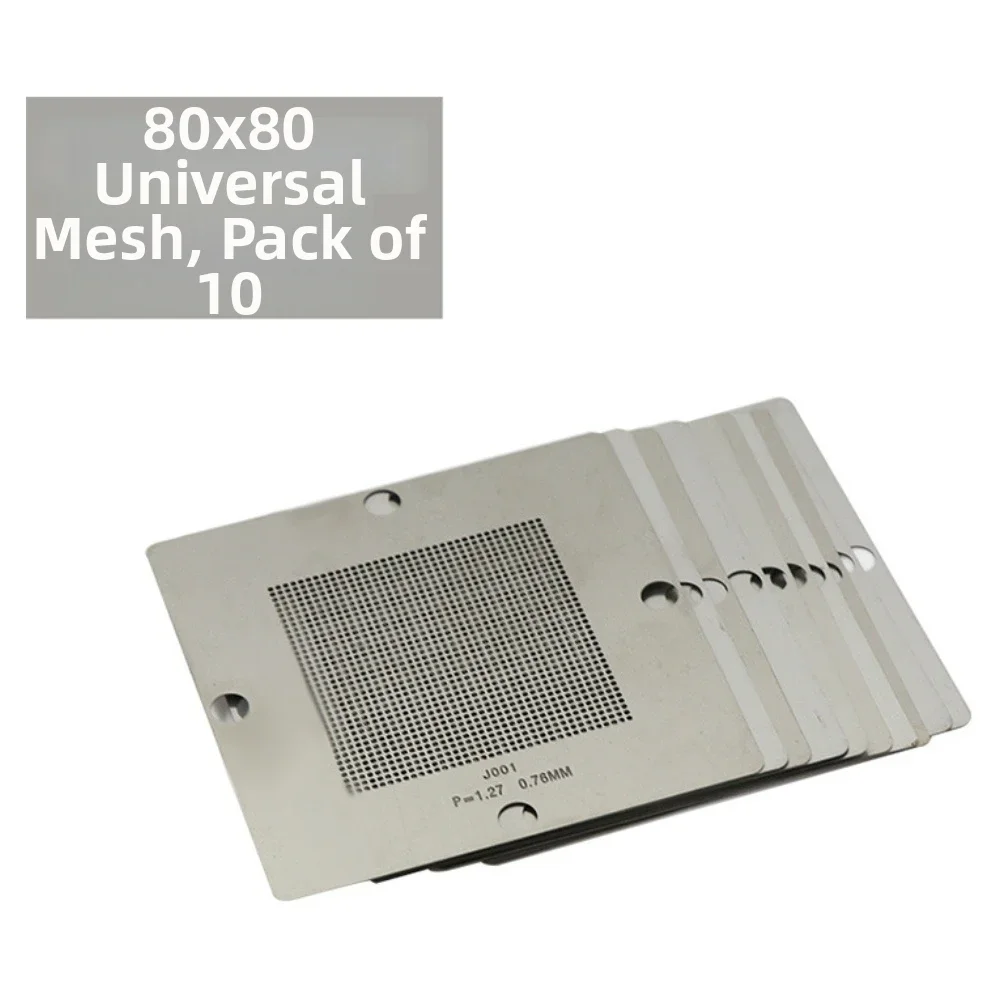 90x90mm and 80x80mm For BGA Stencil Kit for Solder Ball Placement with 0.3mm to 0.6mm Mesh Sizes and Aluminum Alloy Construction