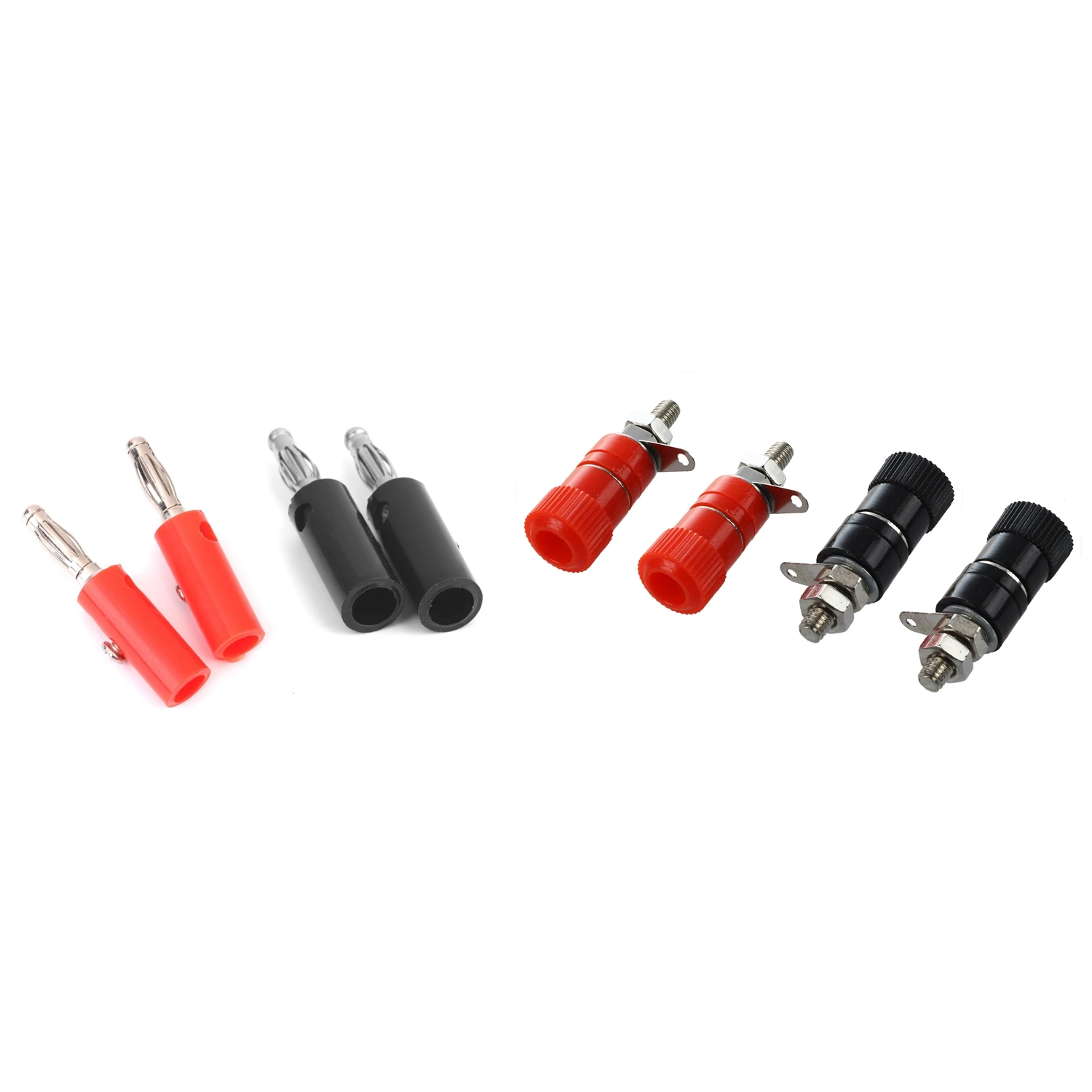 20 Pcs 3.8Mm Thread 4Mm Banana Plug Socket Red + BlackBinding Post Replacement & Connectors