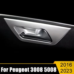 Car Accessories For Peugeot 3008 5008 GT 2016 2017 2018 2019 2020 2021 2022 2023 Hybrid ABS Door Handle Bowl Cover Trim Stickers