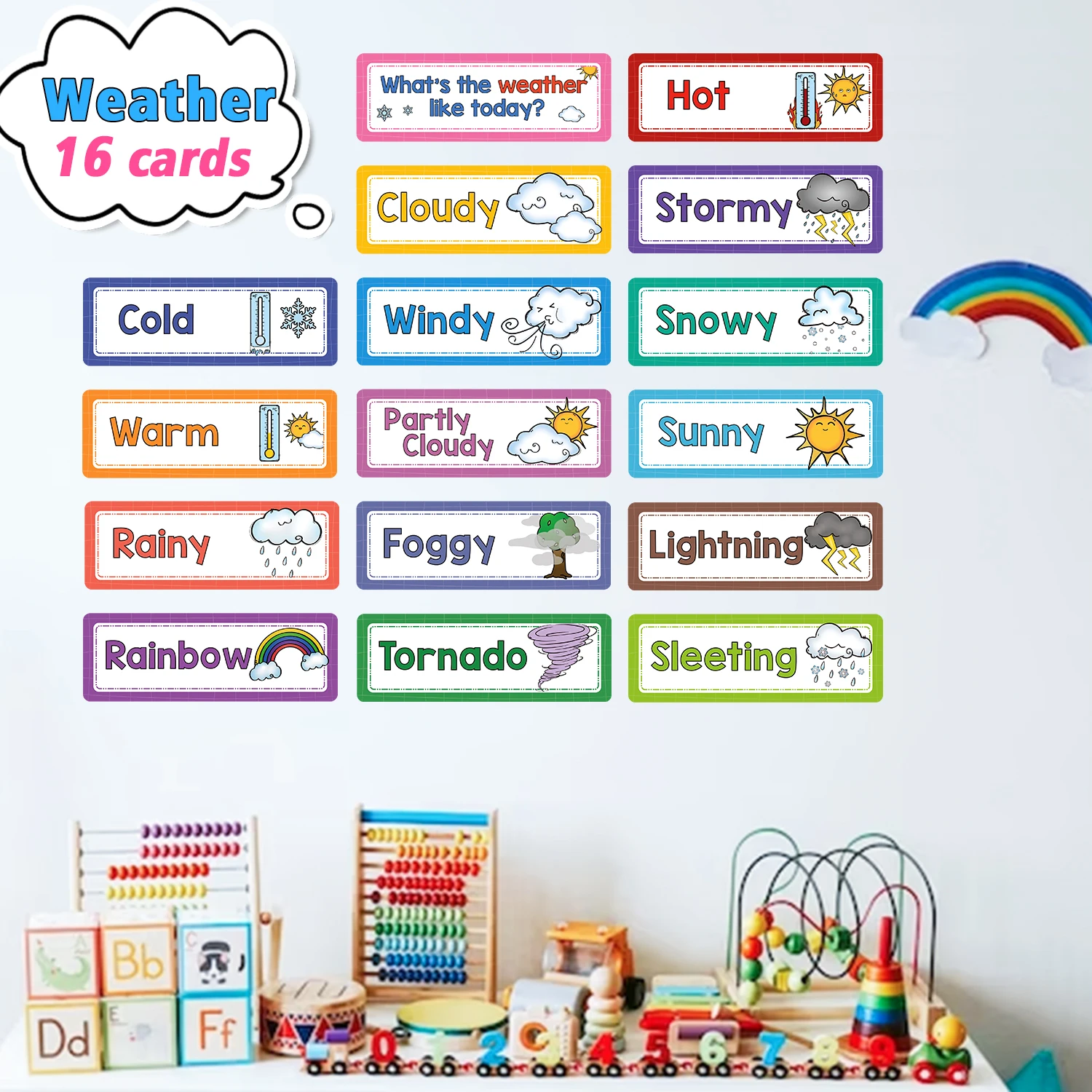 Day of The Week Learning Flashcards Teaching Aids Kids Homeschool Supplies English Cards Classroom Decoration Children Toys