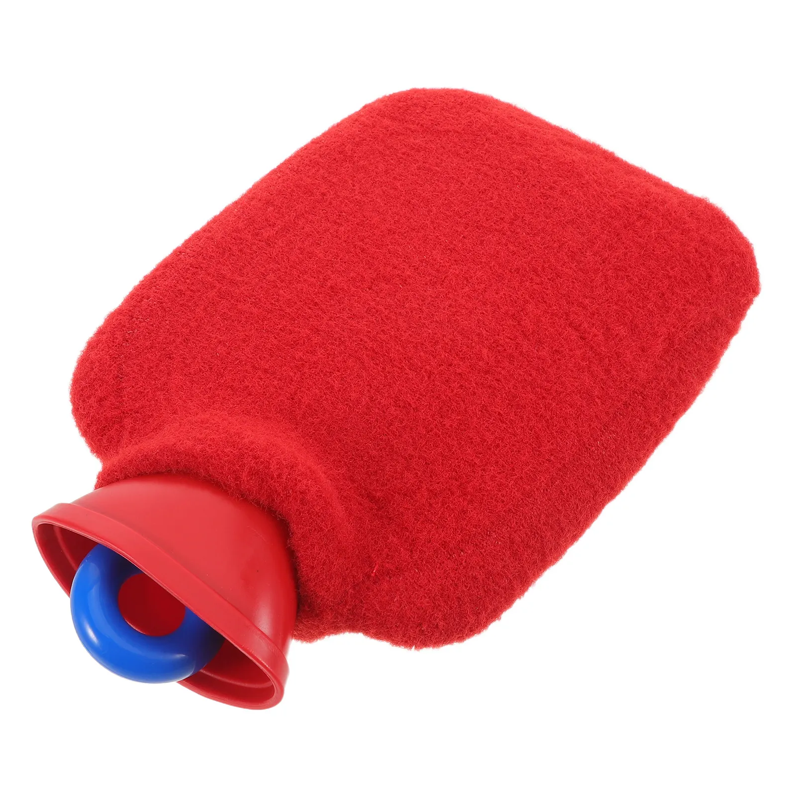 Portable Hot Water Bottle Red Refillable Water Injection Heating Bag Cute Soft Warm Pouch Hand Warmer Winter Gift for