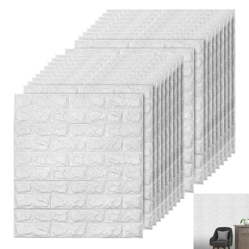 

Peel And Stick Tile Backsplash Self-Adhesive Sound-Proof Tile Decals Lightweight Anti-Collision Wall Paper For Living Room