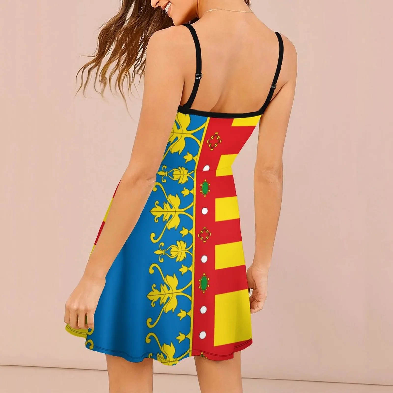 Exotic Flag of The Valencian Community (2x3) Women's Sling Dress Humor Graphic  Clubs Woman's Clothing Dresses Creative