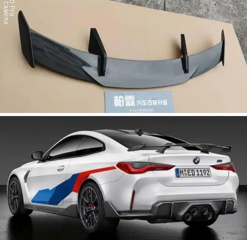 FOR BMW G22 G23 G29 G2 G30 G80 M3 G82 M4 MP GT 2020 2021 2022 2023 REAL CARBON FIBER REAR WING TRUNK LIP TAIL SPOILER Body Kit