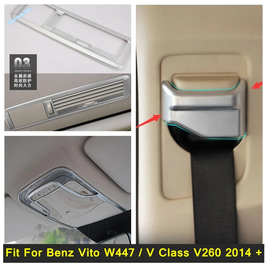 

Auto Roof AC Outlet Vent / Safety Belt Lock Buckle Catch Base Cover Trim For Mercedes-Benz Vito W447 / V Class V260 2014 - 2021