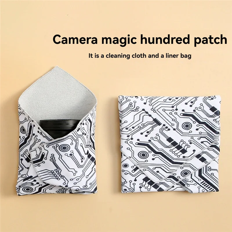 A13E-Camera Bag Magic Self-Adhesive Cloth Camera Cover Protective Wrap Lens Protective Storage Bag Cosmetic Bag