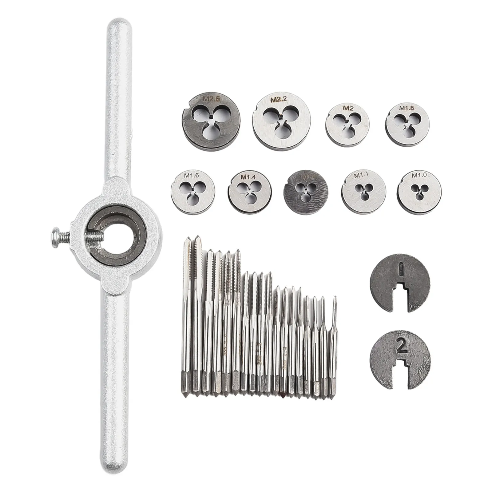 

31Pcs M1-M2.5 HSS Metric Tap And Die Set Screw Thread Plugs Taps Tapping Tools Taps Wrench Handle Tap And Die Tool Sets