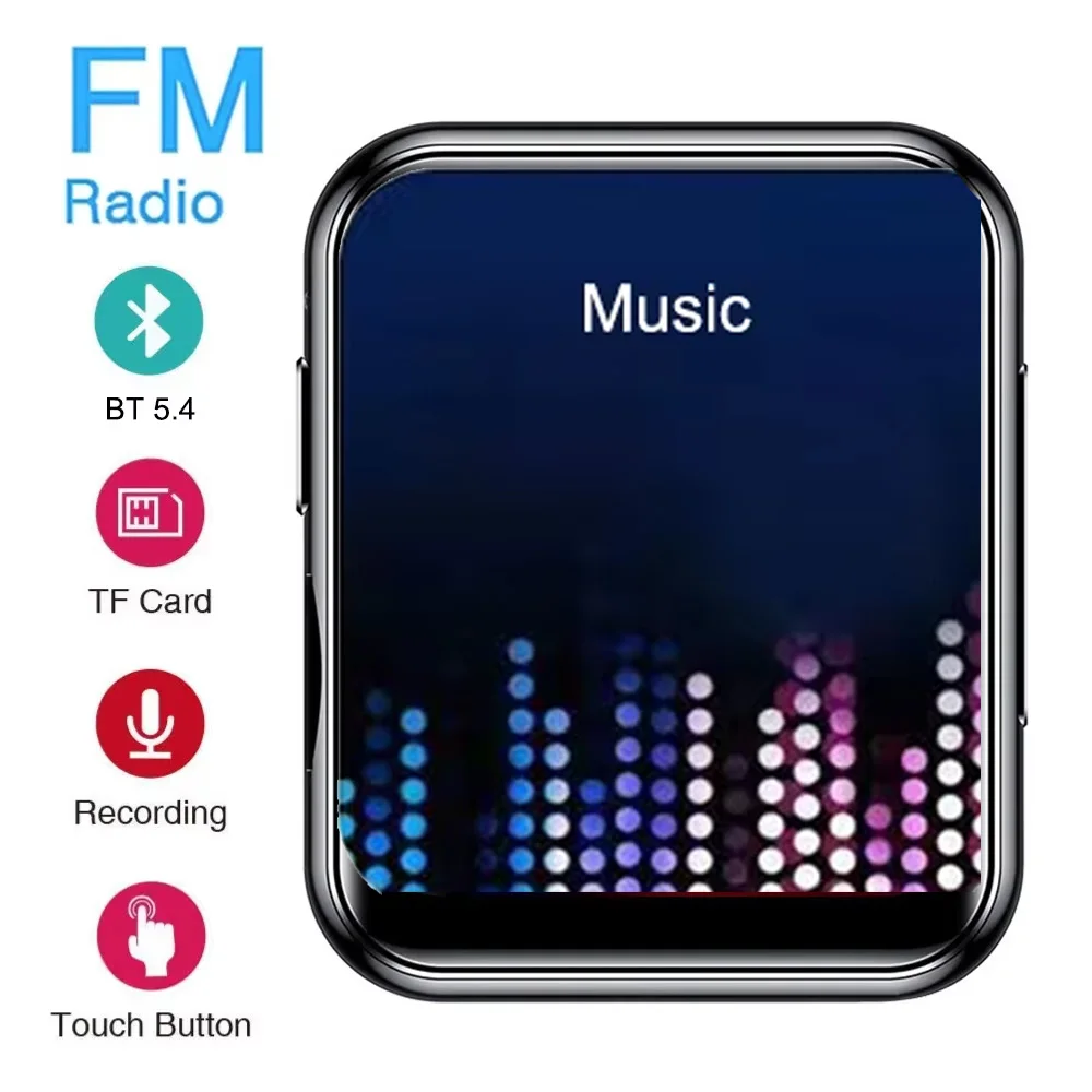 بلوتوث 5.4 شاشة لمس كاملة 720P كاميرا مشغل MP3 ترقية جديدة مشغل موسيقى MP3 المدمج في مكبر الصوت مشغل فيديو FM/الكتاب الإلكتروني