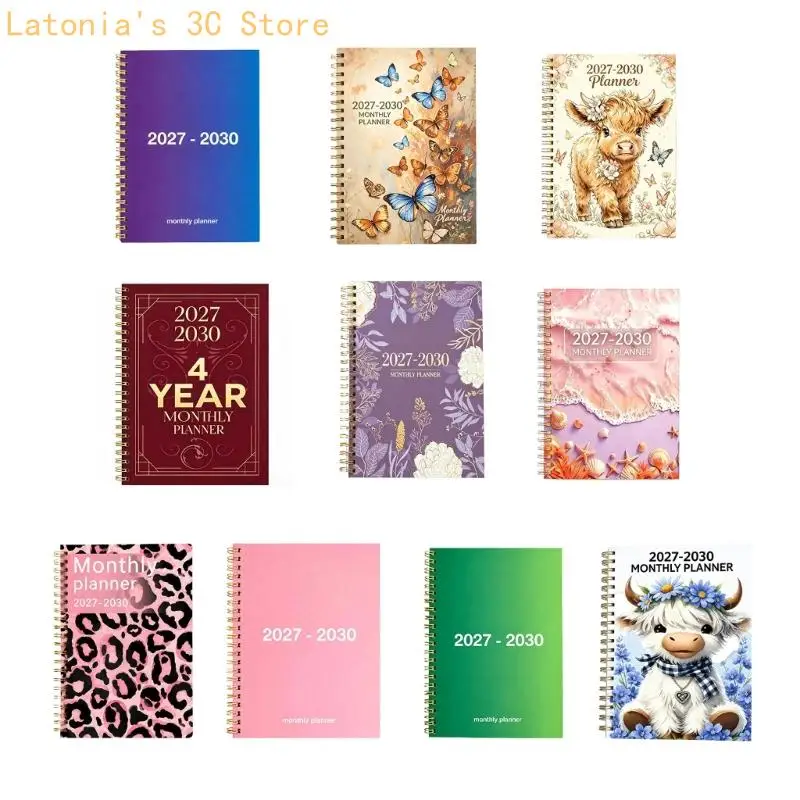 2027-2030 Long-Range Monthly Planner for Schedules, Objectives, Tasks, and Dates X3UB