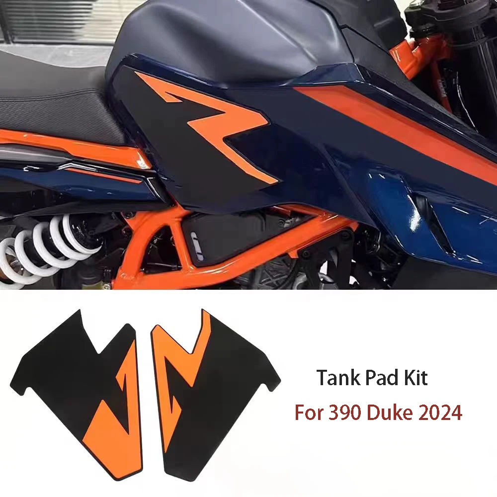 

For 390 Duke 390Duke 390 DUKE 2024 Motorcycle New Tank Pad Left Right Fuel Tank Stickers Waterproof Pad Rubber Kit