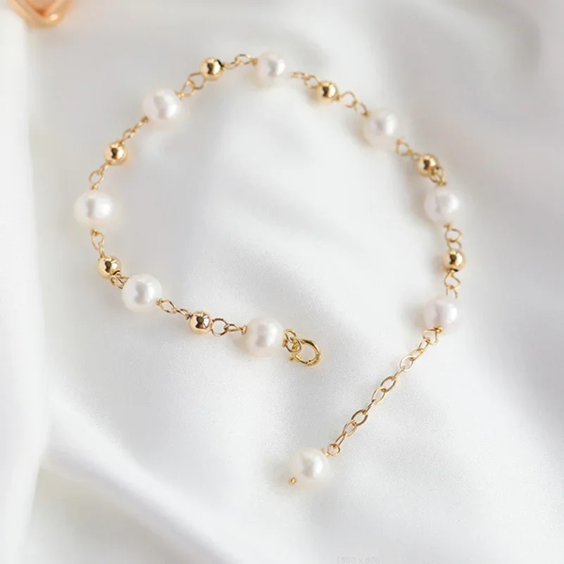 

Браслет из натурального белого жемчуга 8 дюймов с жемчугом 8–9 мм