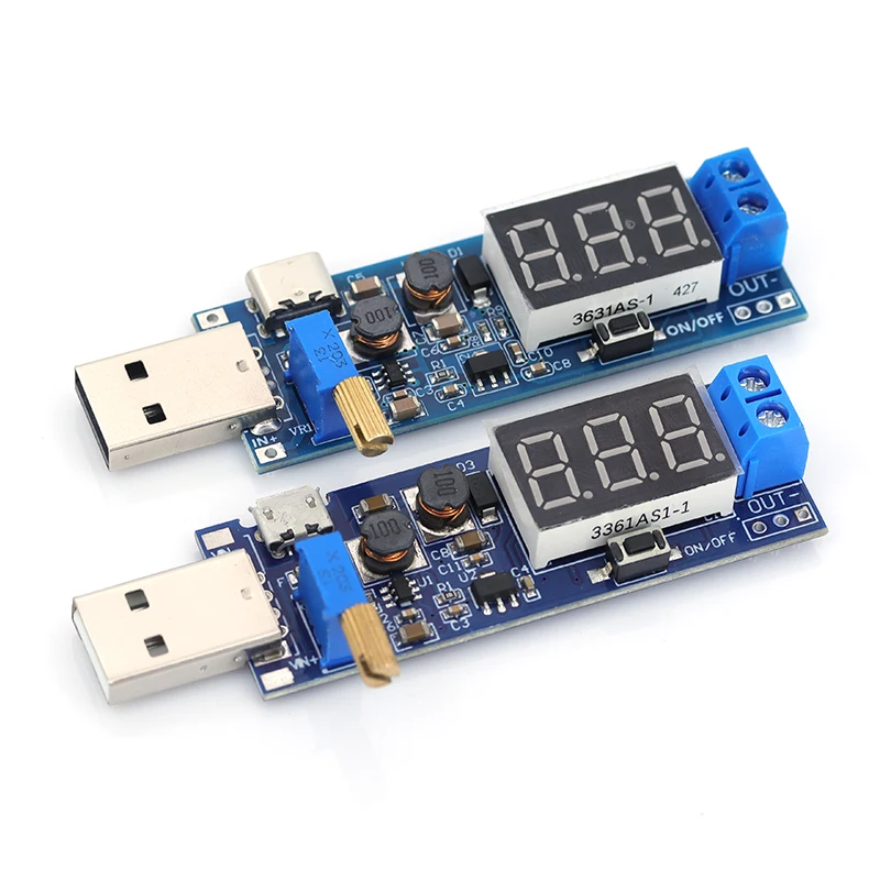 1/5/10PCS Boost Buck Converter USB Step UP / Down Power Supply Module DC-DC 5V to DC1.2V-24V Adjustable Output