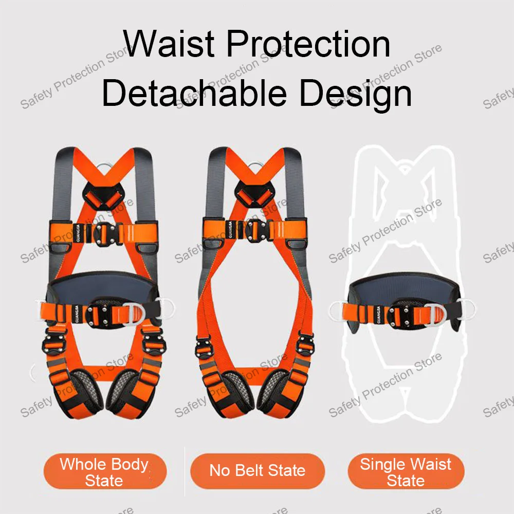 Five-point High Altitude Work Safety Harness Full Body Safety Belt  Outdoor Climbing Training Construction Protective Equipment