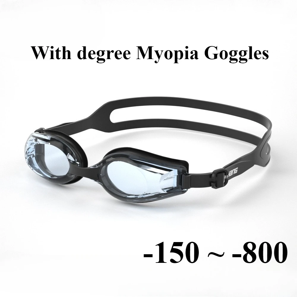 -150 ~ -800 Myopie-Schwimmbrille, wasserdicht, beschlagfrei, Myopie mit Grad, transparenten High-Definition-Linsen