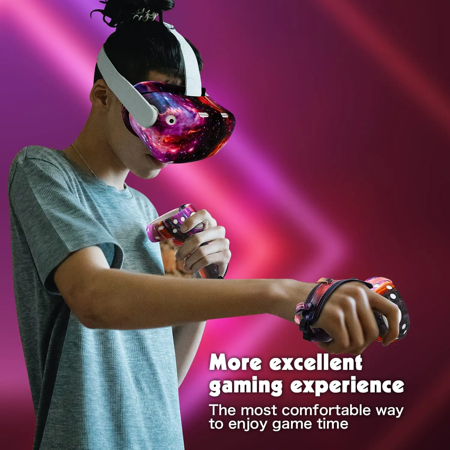 Защитный чехол Vr для Oculus Quest 2 Чехол для сенсорного контроллера Vr с ремешком Ручка для Oculus Quest 2 Аксессуары Ручка сенсорного контроллера Кожаный чехол Пыленепроницаемый и грязеотталкивающий