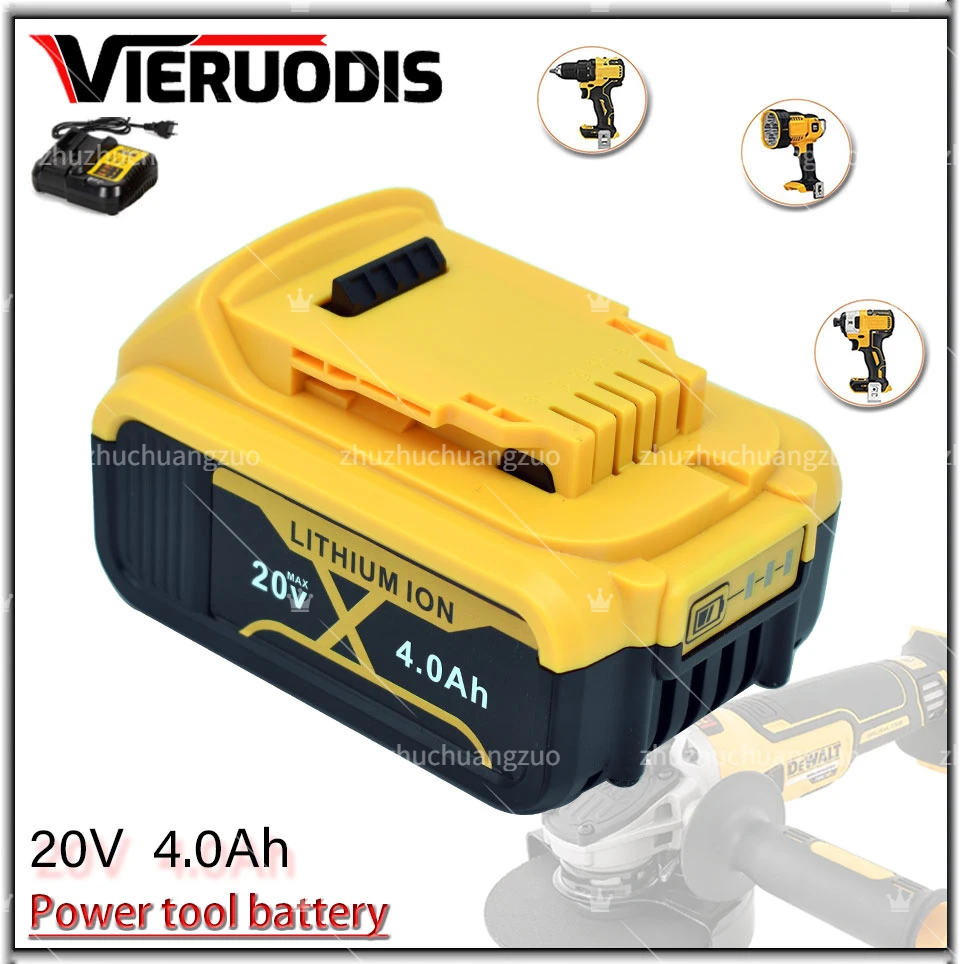 20V 4000mAh power tool BatteryMAX for DeWalt DCB184 DCB181 DCB182 DCB200 20V 4A 6A 8A 18Volt DeWalt Tools Batter