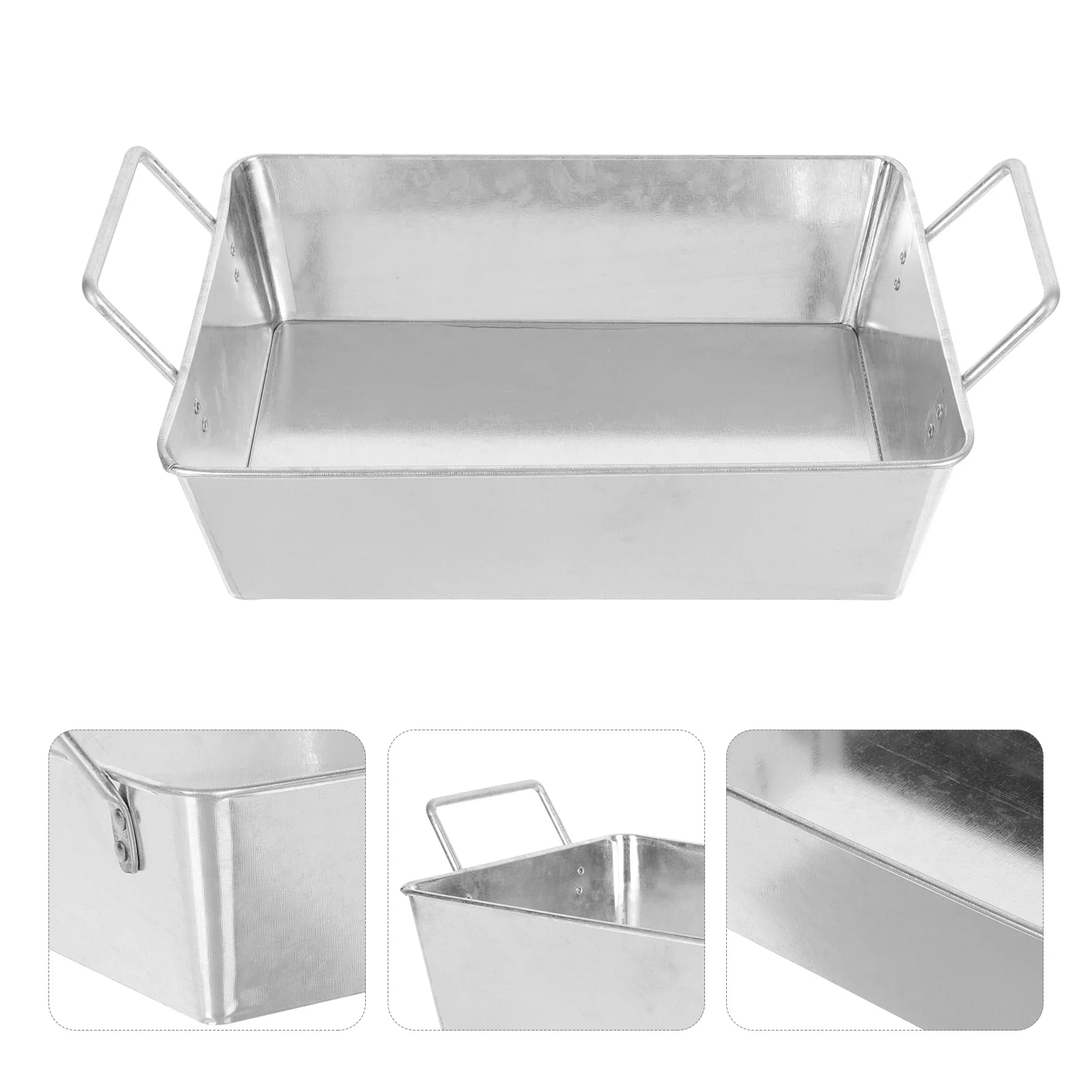 

1 шт. тарелка из жареной курицы с ушками, круглая металлическая тарелка для закусок, противень для выпечки для вечеринки, свадьбы, ресторана, оцинкованное железо, еда