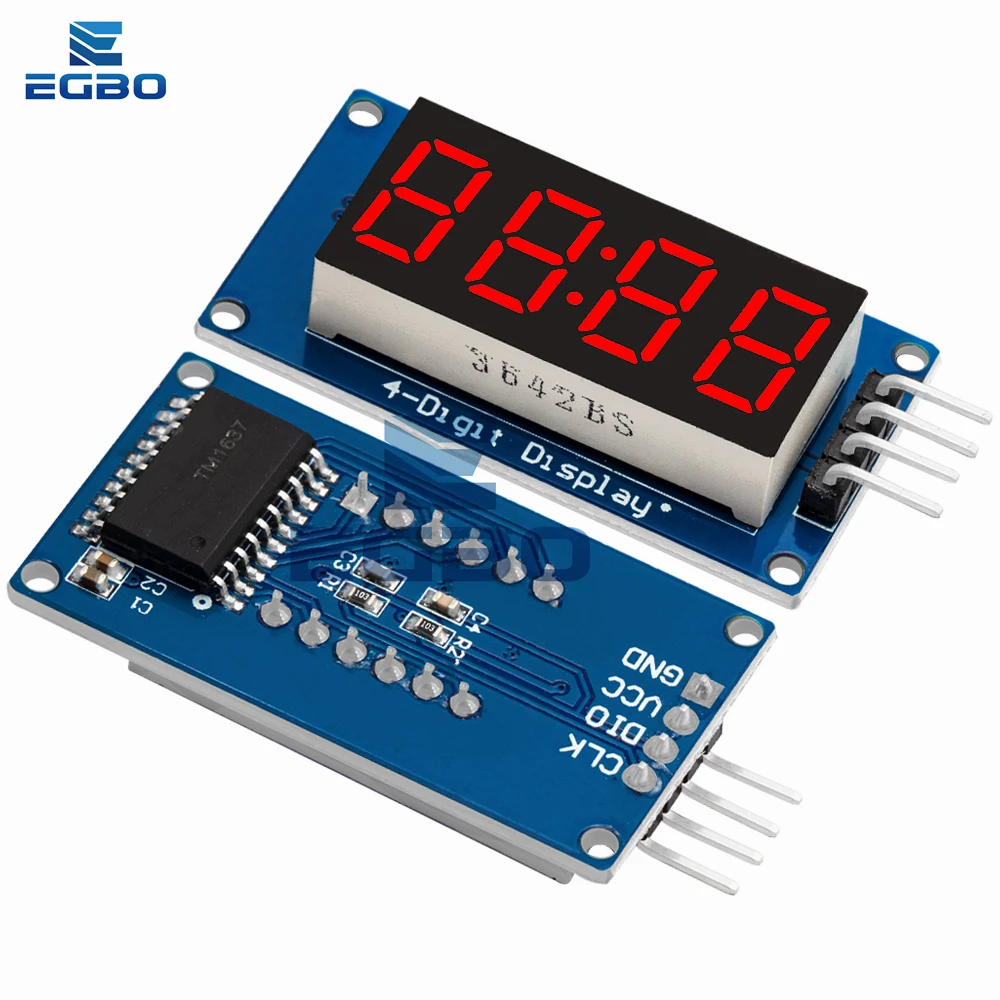 1 ~ 10 قطعة EGBO TM1637 4 بت وحدة عرض LED رقمية 7 قطعة 0.36 بوصة ساعة أنبوب الأنود الأحمر أربعة لوحة للقيادة التسلسلية حزمة