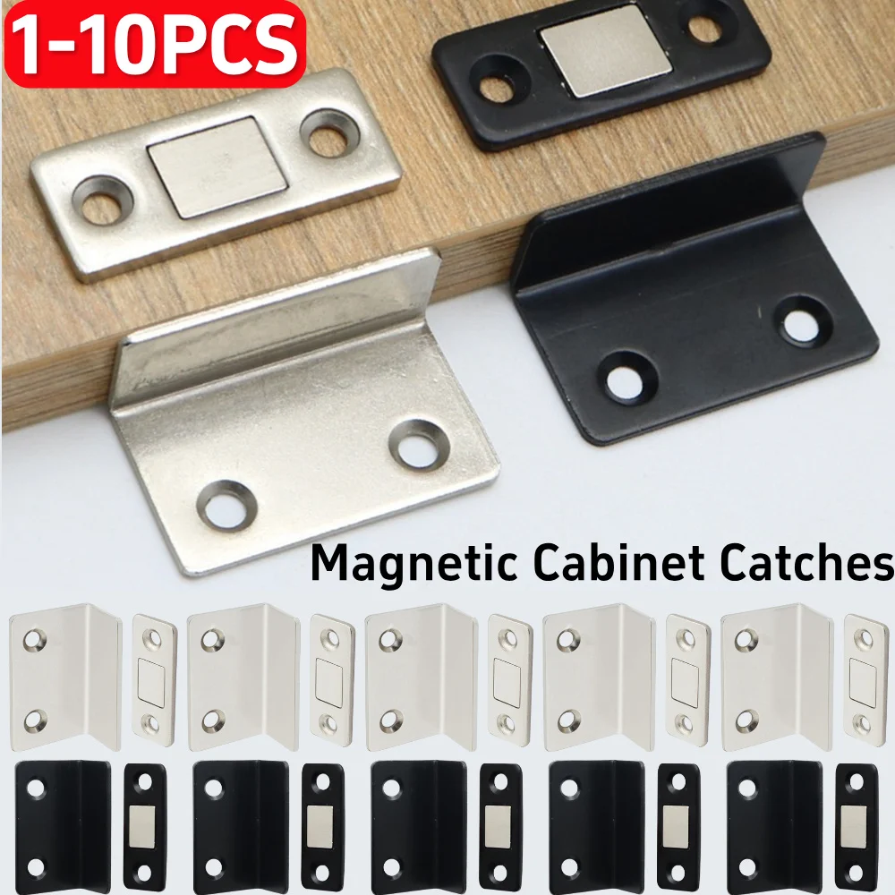 Punch Free Door Stopper Strong Magnetic L-shaped Door Touch Magnetic Suction Ultra Thin Anti Collision Furniture Hardware