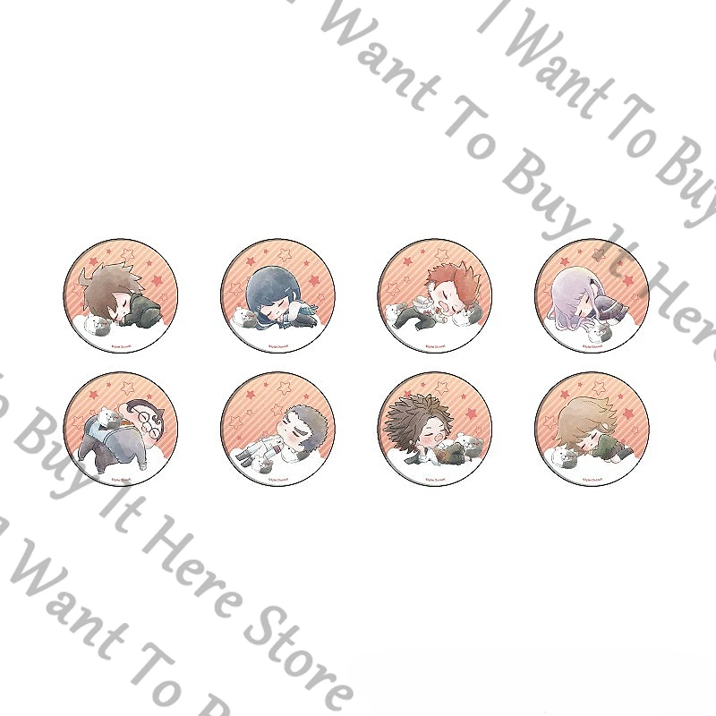 

Anime Danganronpa Naegi Makoto Kirigiri Kyoko Kuwata Leon Yamada Hifumi Yasuhiro Hagakure Cosplay Cartoon Emblem Badge Gift