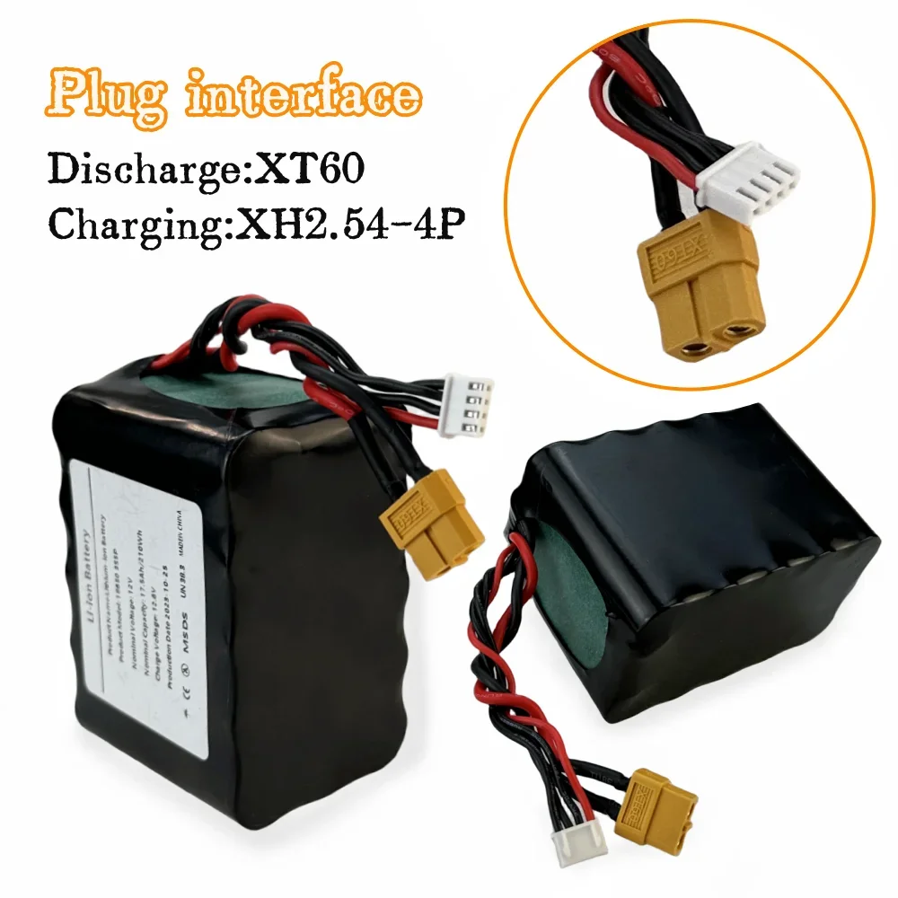 18650 3S5P 12V 17.5Ah Rechargeable Li-ion Battery Pack For Various RC Airplane Drone Quadrotor XH2.54-4P XT60