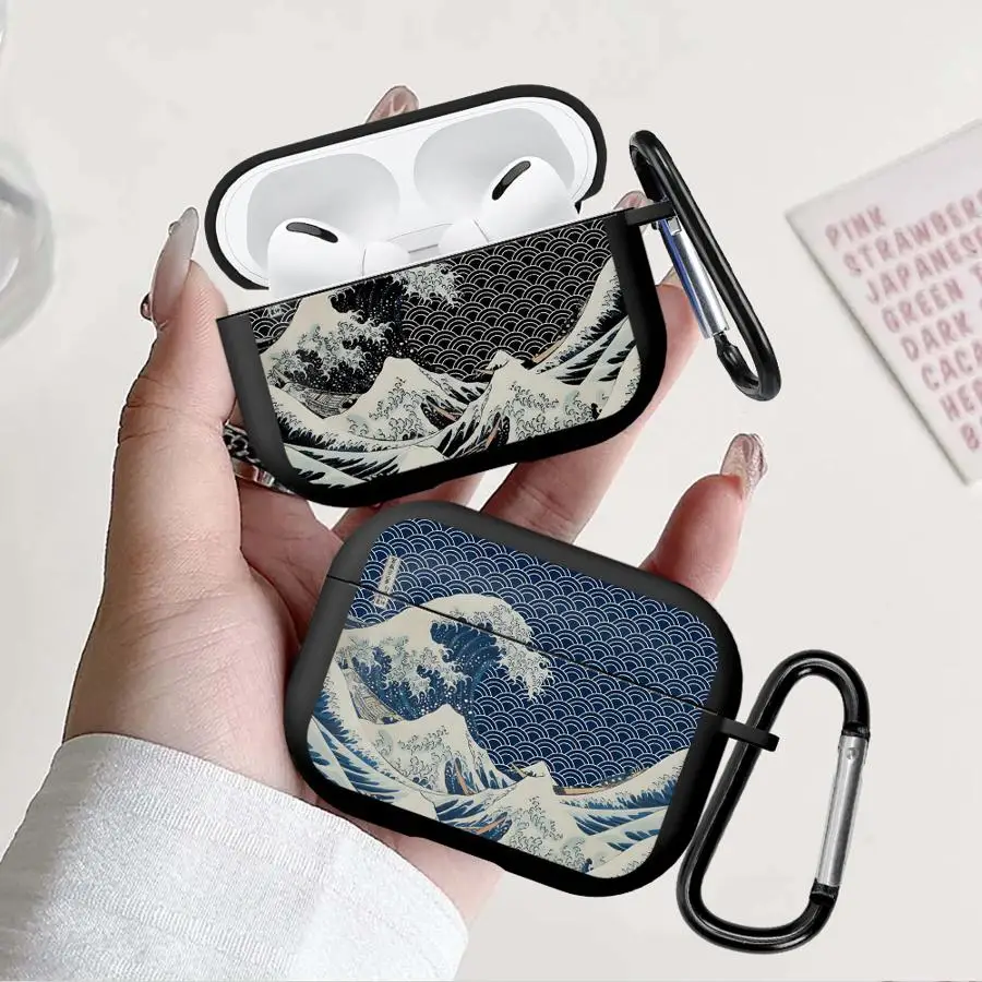 Wave Art Painting Case For Airpods 4 2 Pro 3 Pro2 1 Pro3 Earphone Cases Cover