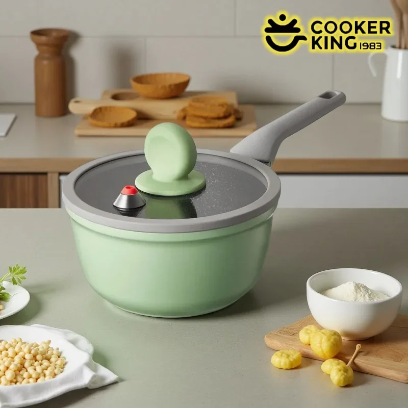 

Cooker King Bamboo Green Stone Micro-Pressure Non-Stick Milk Pot 18cm