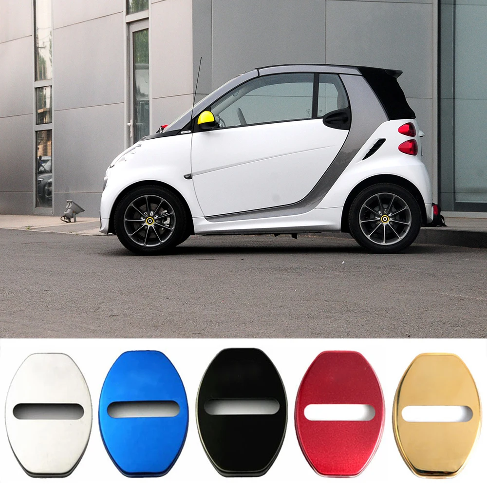 Door Latch Cover Protector For Mercedes‑Benz Smart 451 450 453 E1f #1 #3 5 6 Fortwo Forfour Anti‑Rust Car Exterior Accessories - view 2