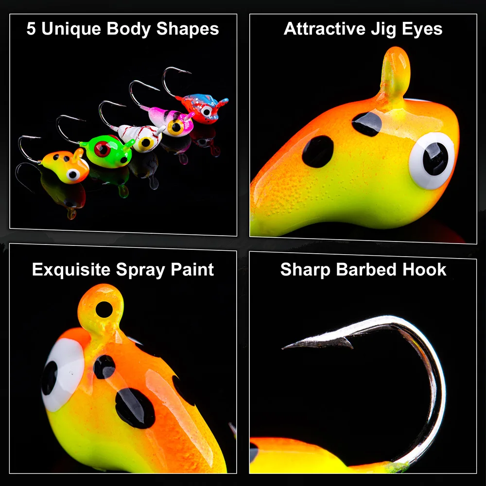 Goture Jig Bonic luminoso pesca hielo vinilo con natación viva - imagen 2