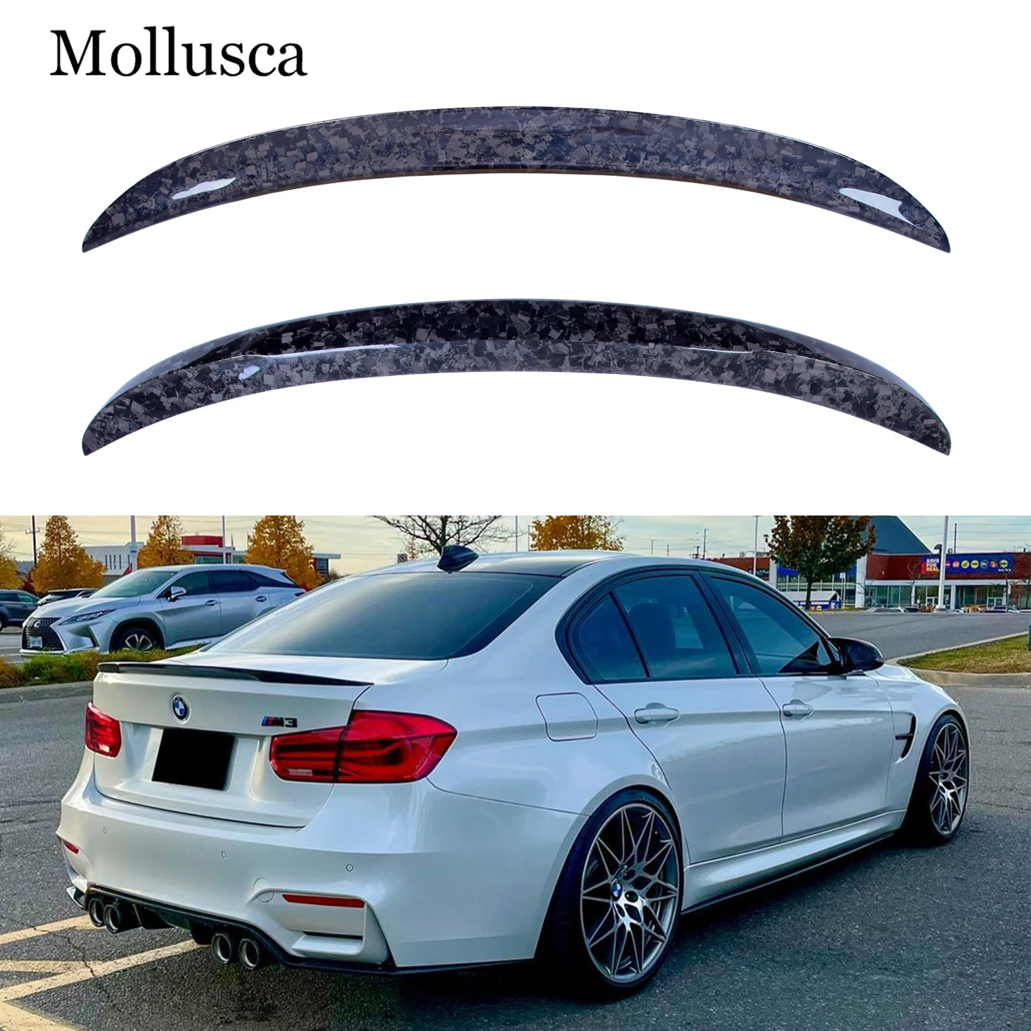 

For BMW 3 Series F30/M3 F80 Sedan AC Style Forged Carbon fiber Rear Spoiler Trunk wing 2011-2019