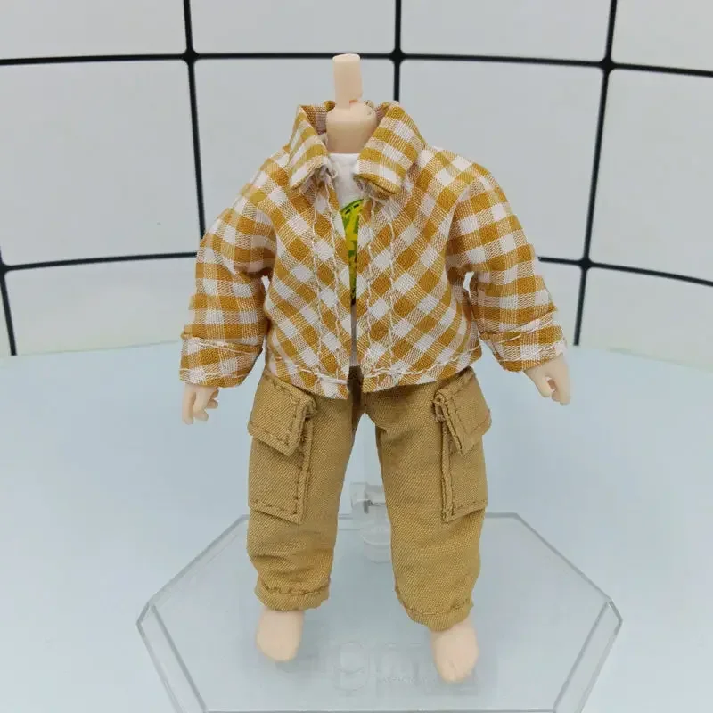 Ropa de bebé OB11, ropa de bebé, camisa a cuadros BJD, ropa dllo 1/12, accesorios para muñecas